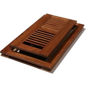 Decor Grates WLFC412-N Wood Floor Register 4x12 Flush Mount Vent Natural Cherry